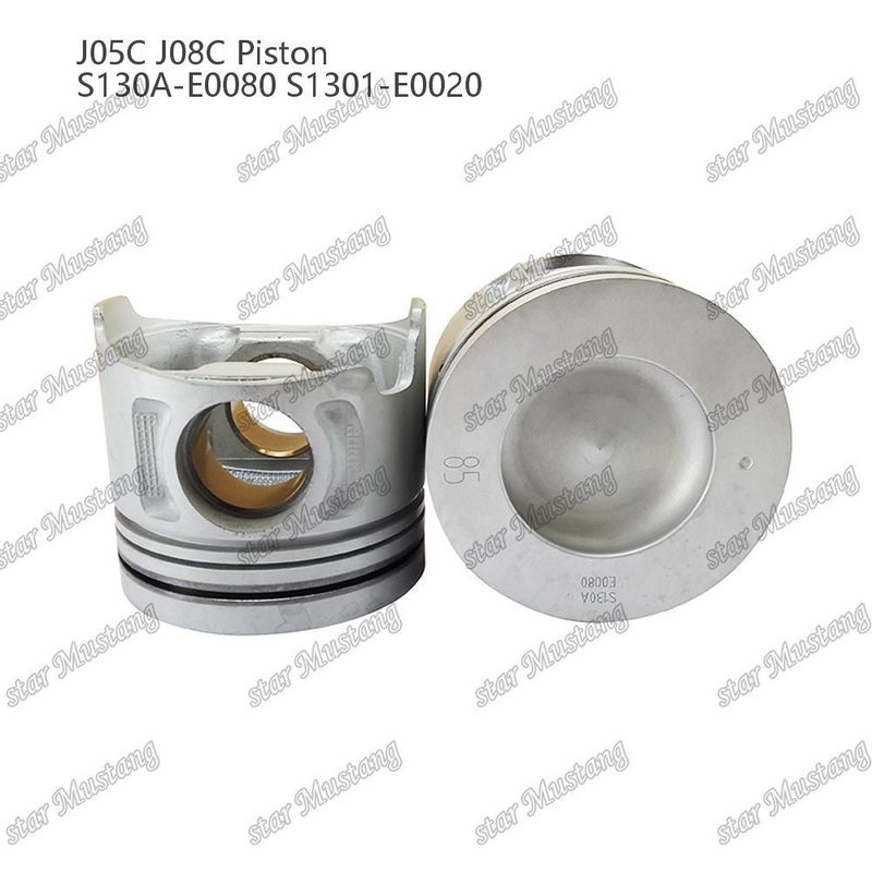 ピストン J05C J08C 65mmの銅の袖付き 内部冷却の燃焼室 S130A-E0080 S1301-E0020