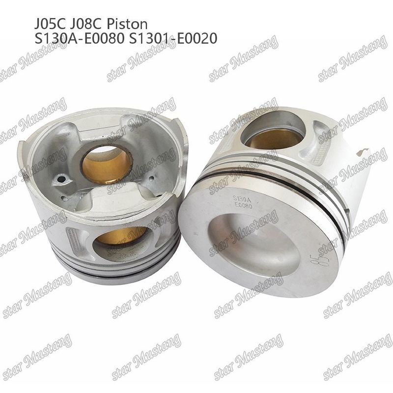 ピストン J05C J08C 65mmの銅の袖付き 内部冷却の燃焼室 S130A-E0080 S1301-E0020
