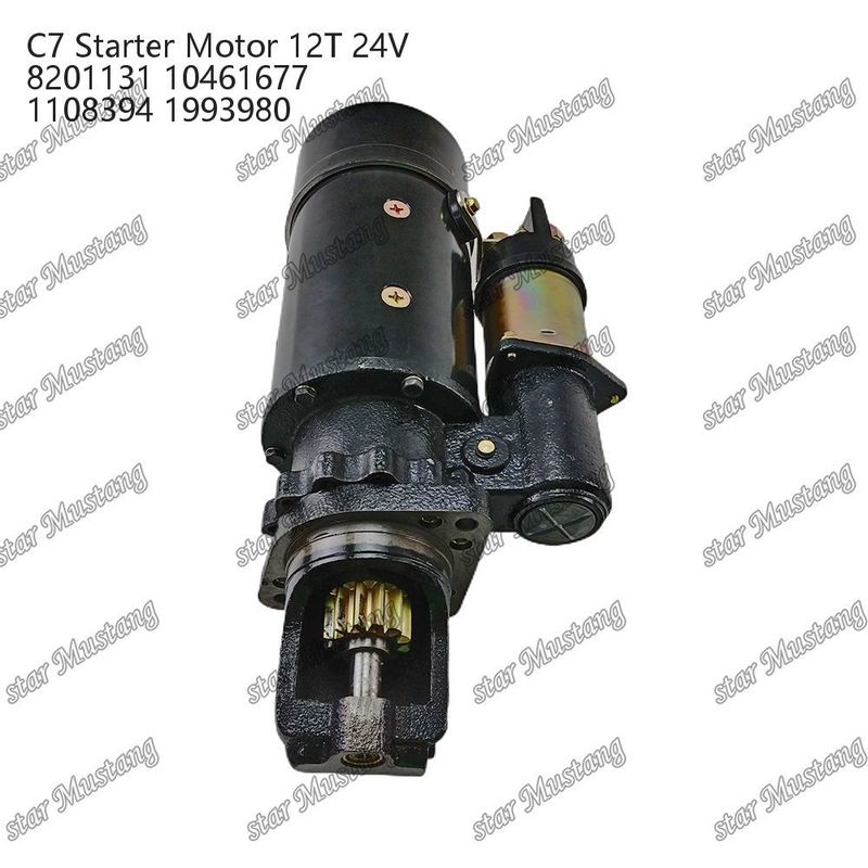 エンジンスタートモーター C7 12T 24V 8201131 10461677 1108394 1993980 カタピラー エンジン用スペアパーツ