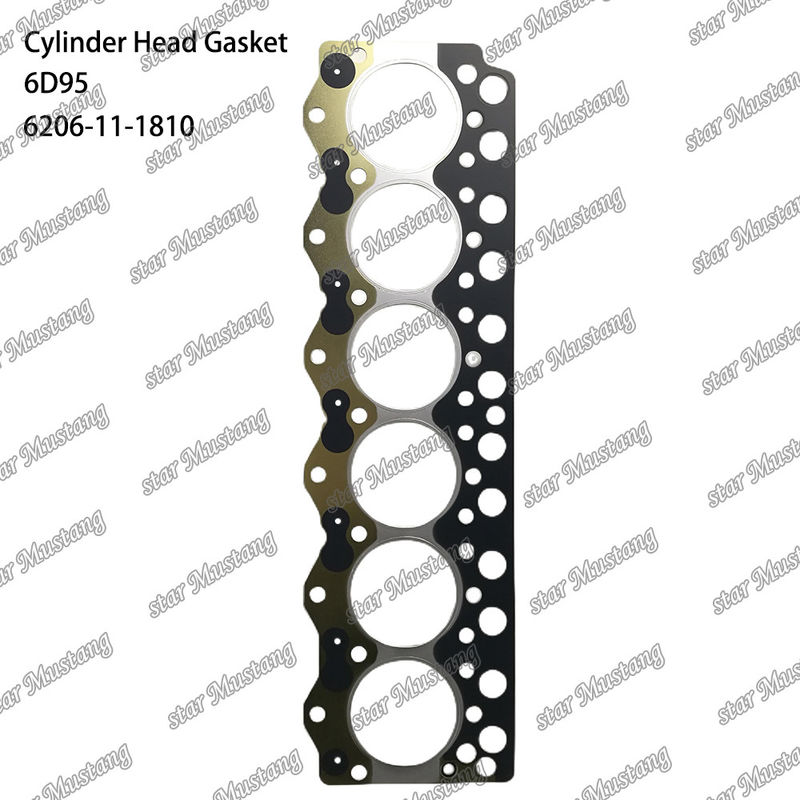 シリンダーヘッドガスケット 6D95 金属 6206-11-1810 クマツスエンジン用部品