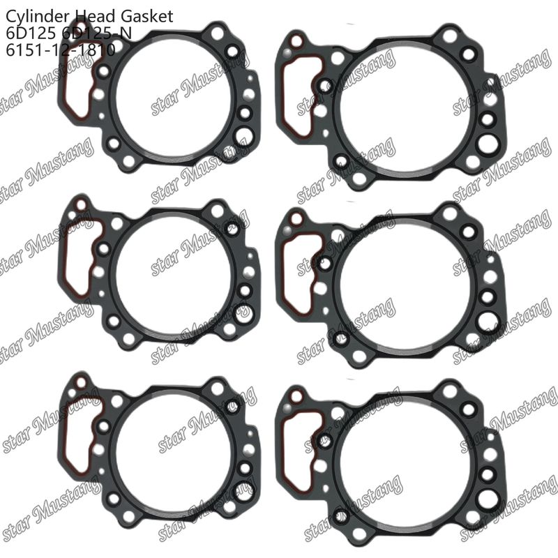 クマツスエンジン用スペアパーツのためのシリンダーガスケット 6D125 6D125-N 6151-12-1810