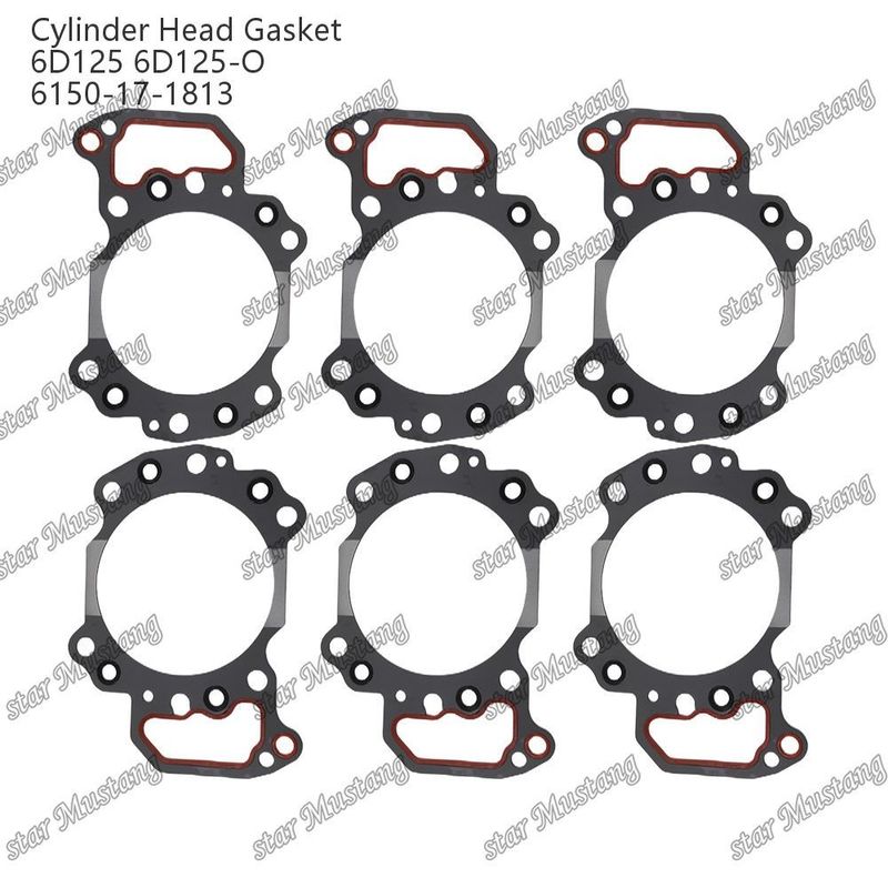 クマツスエンジン用スペアパーツのためのシリンダーヘッドガスケット 6D125 6D125-O 6150-17-1813