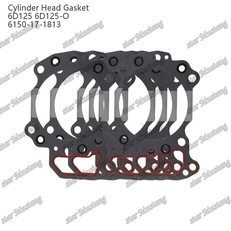 クマツスエンジン用スペアパーツのためのシリンダーヘッドガスケット 6D125 6D125-O 6150-17-1813