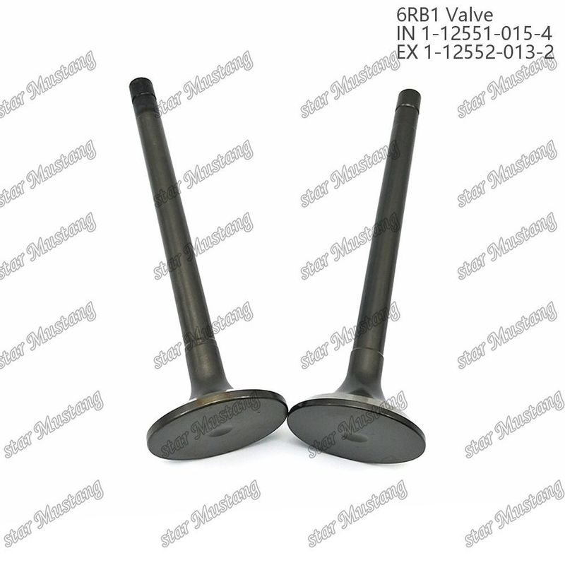 バルブ 6RB1 IN 1-12551-015-4 EX 1-12552-013-2 Isuzu エンジンのスペアパーツに適しています