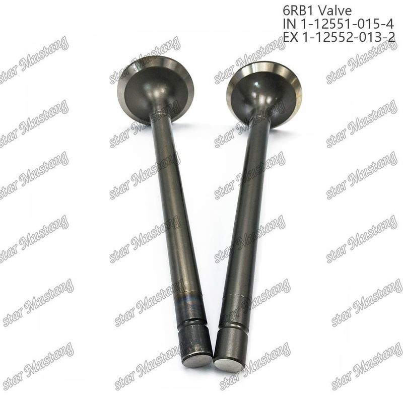 バルブ 6RB1 IN 1-12551-015-4 EX 1-12552-013-2 Isuzu エンジンのスペアパーツに適しています