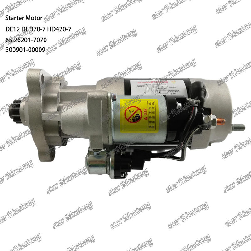 DE12 DH370-7 HD420-7 エンジン・スタートモーター 24V 11T 9KW 65.26201-7070 300901-00009 ドーサン・ダエウ・エンジンのスペアパーツのために