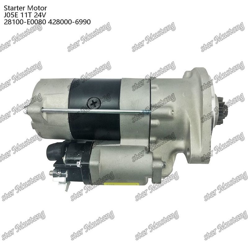 J05E エンジンスタートモーター 11T 24V 28100-E0080 428000-6990 HINO エンジン用スペアパーツ