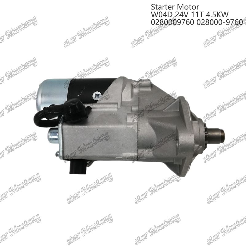 W04D エンジンスタートモーター 24V 11T 4.5KW 0280009760 028000-9760 HINO エンジン用スペアパーツ