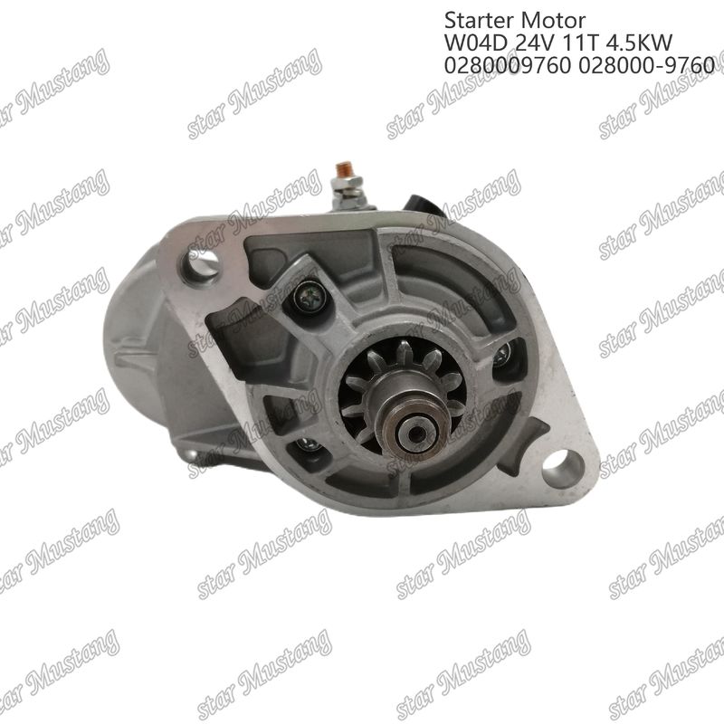 W04D エンジンスタートモーター 24V 11T 4.5KW 0280009760 028000-9760 HINO エンジン用スペアパーツ