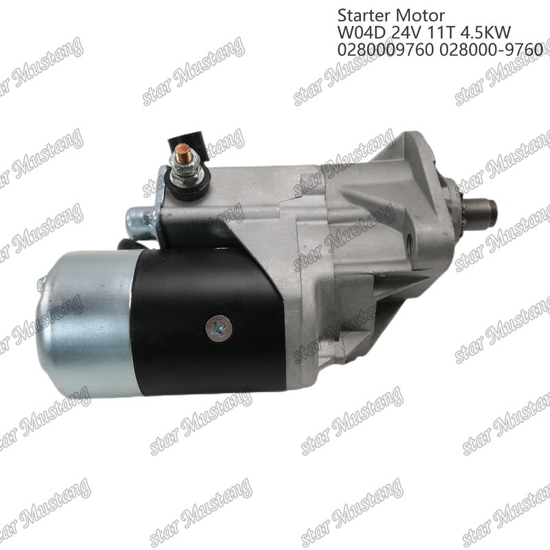 W04D エンジンスタートモーター 24V 11T 4.5KW 0280009760 028000-9760 HINO エンジン用スペアパーツ