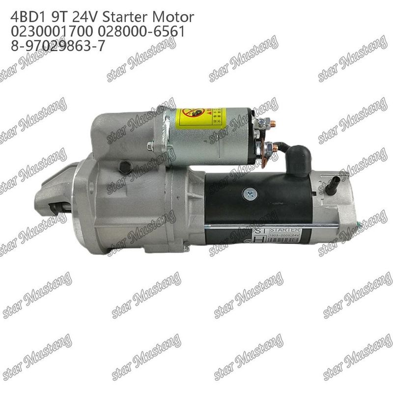 4BD1 エンジンスタートモーター 24V 0230001700 028000-6561 8-97029863-7 ISUZU エンジン用部品