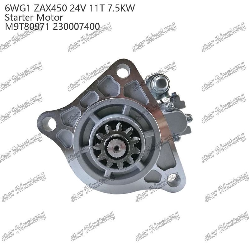 6WG1 ZAX450 エンジンスタートモーター 24V 11T 7.5KW DIタイプ M9T80971 230007400 ISUZU エンジン用スペアパーツ
