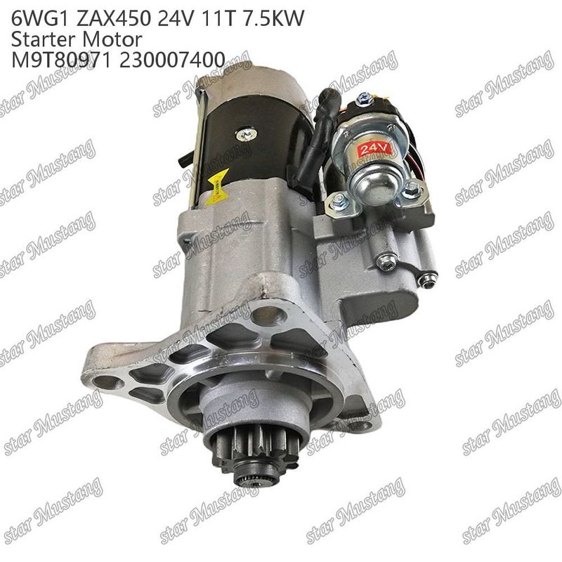 6WG1 ZAX450 エンジンスタートモーター 24V 11T 7.5KW DIタイプ M9T80971 230007400 ISUZU エンジン用スペアパーツ