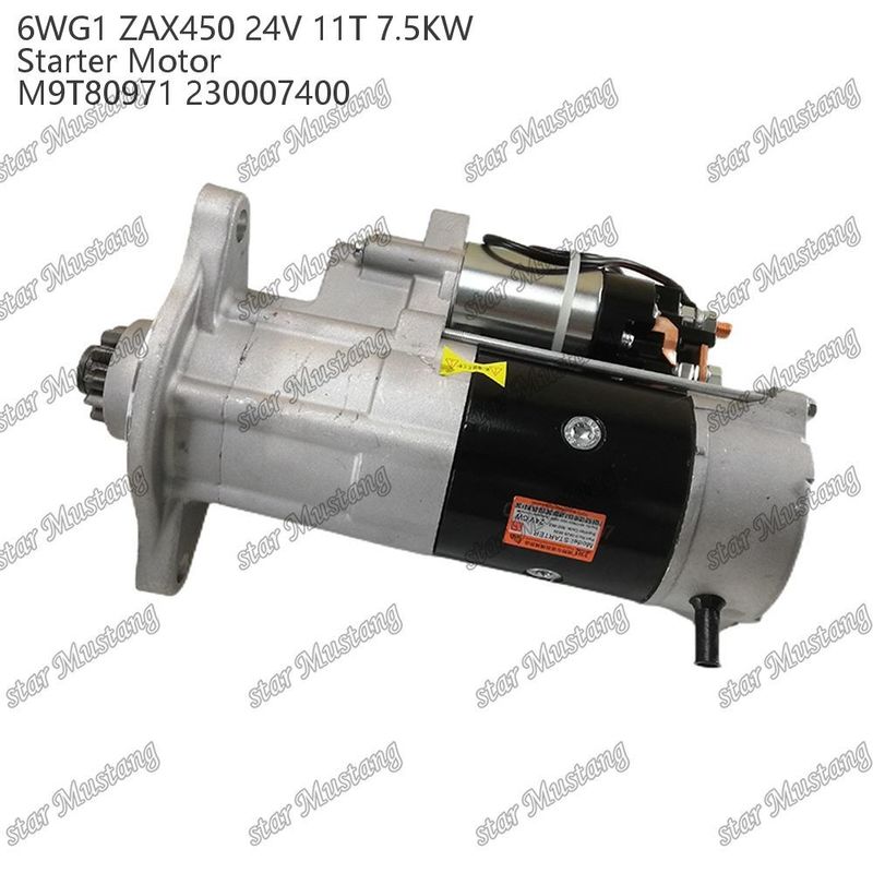 6WG1 ZAX450 エンジンスタートモーター 24V 11T 7.5KW DIタイプ M9T80971 230007400 ISUZU エンジン用スペアパーツ