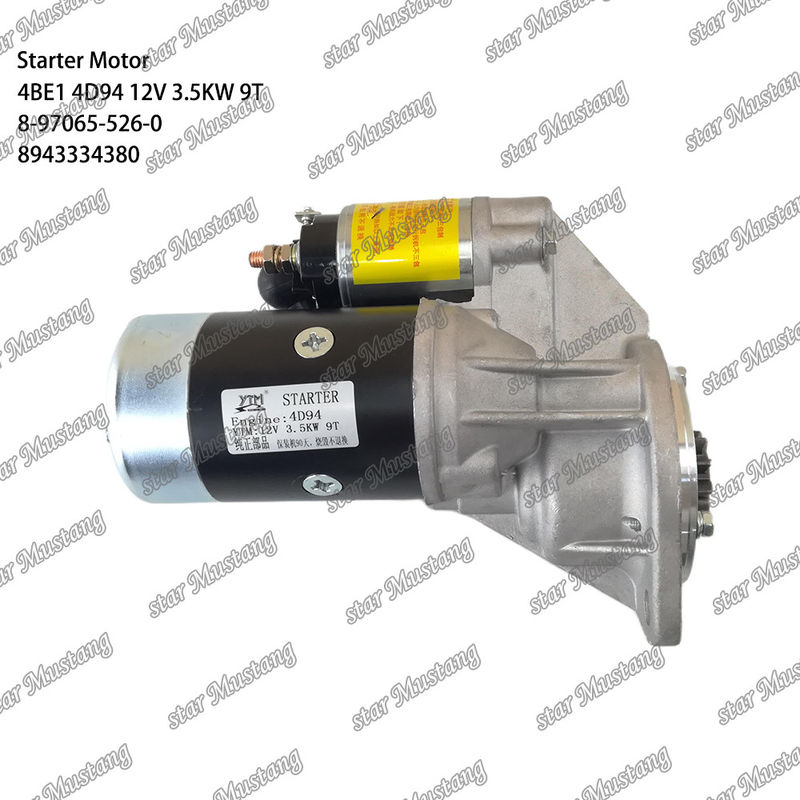 スターターモーター 4BE1 4D94 12V 9T 8-97065-526-0 8943334380 コマツーエンジン部品