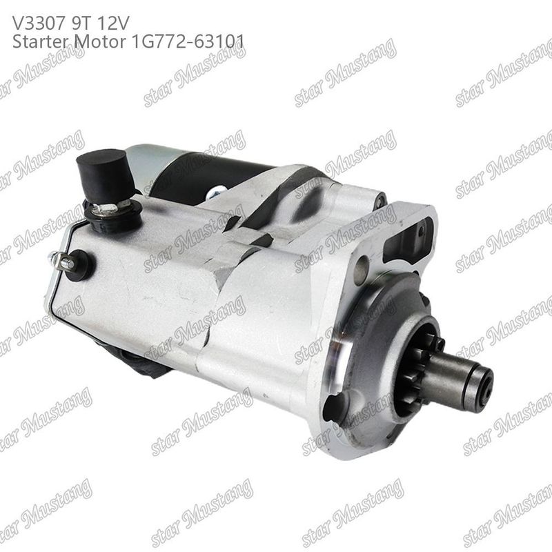 スターターモーター V3307 9T 12V 1G772-63101 KUBOTA エンジン部品
